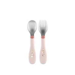 Chicco Metal Cutlery 18m+ Pink