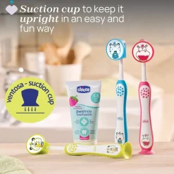 Chicco Milk Teeth Toothbrush 3-6 Years Hippo/Panda x2