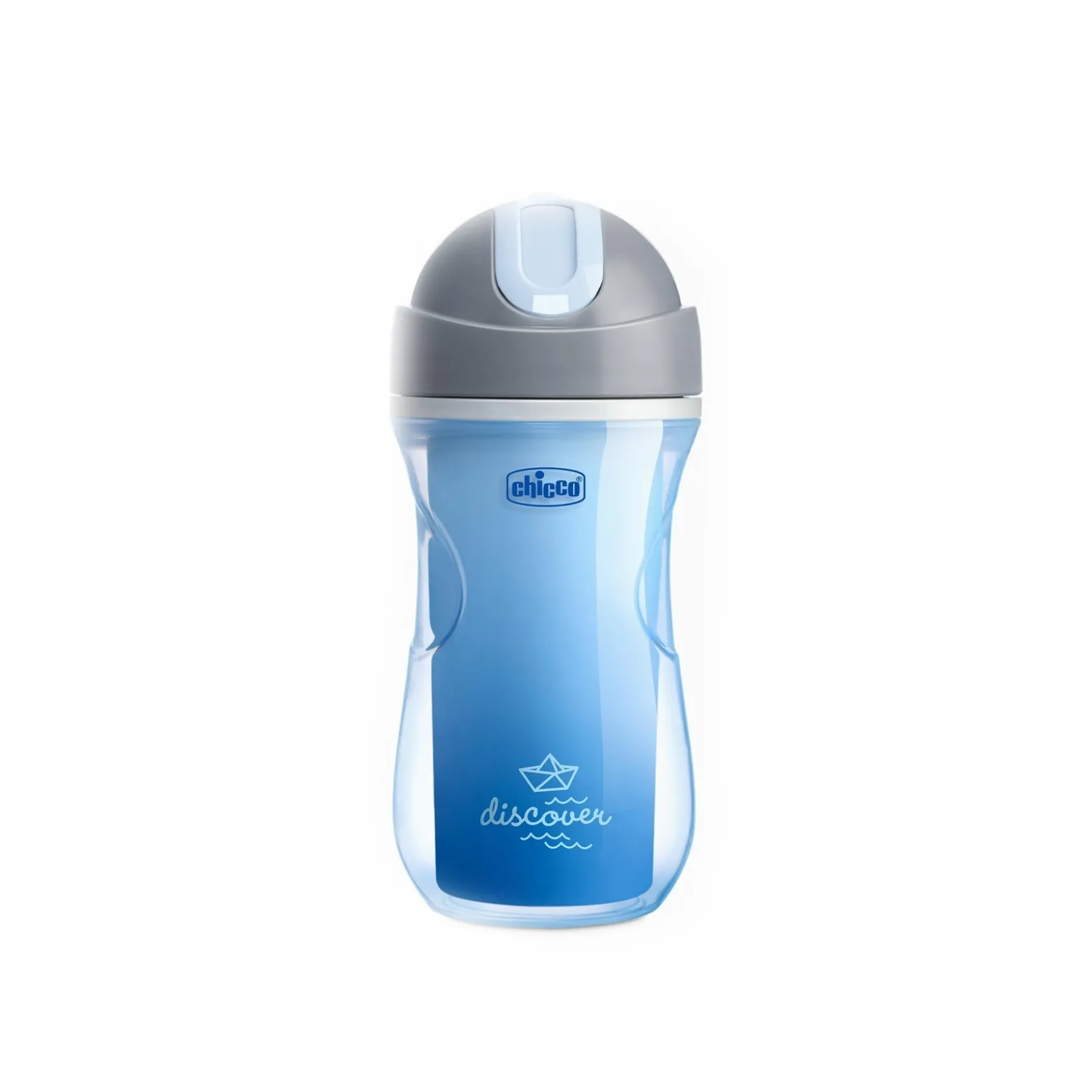 Chicco Mix & Match Sport Cup Insulated BPA-Free Plastic Bottle 14m+ Blue 266ml (9floz)