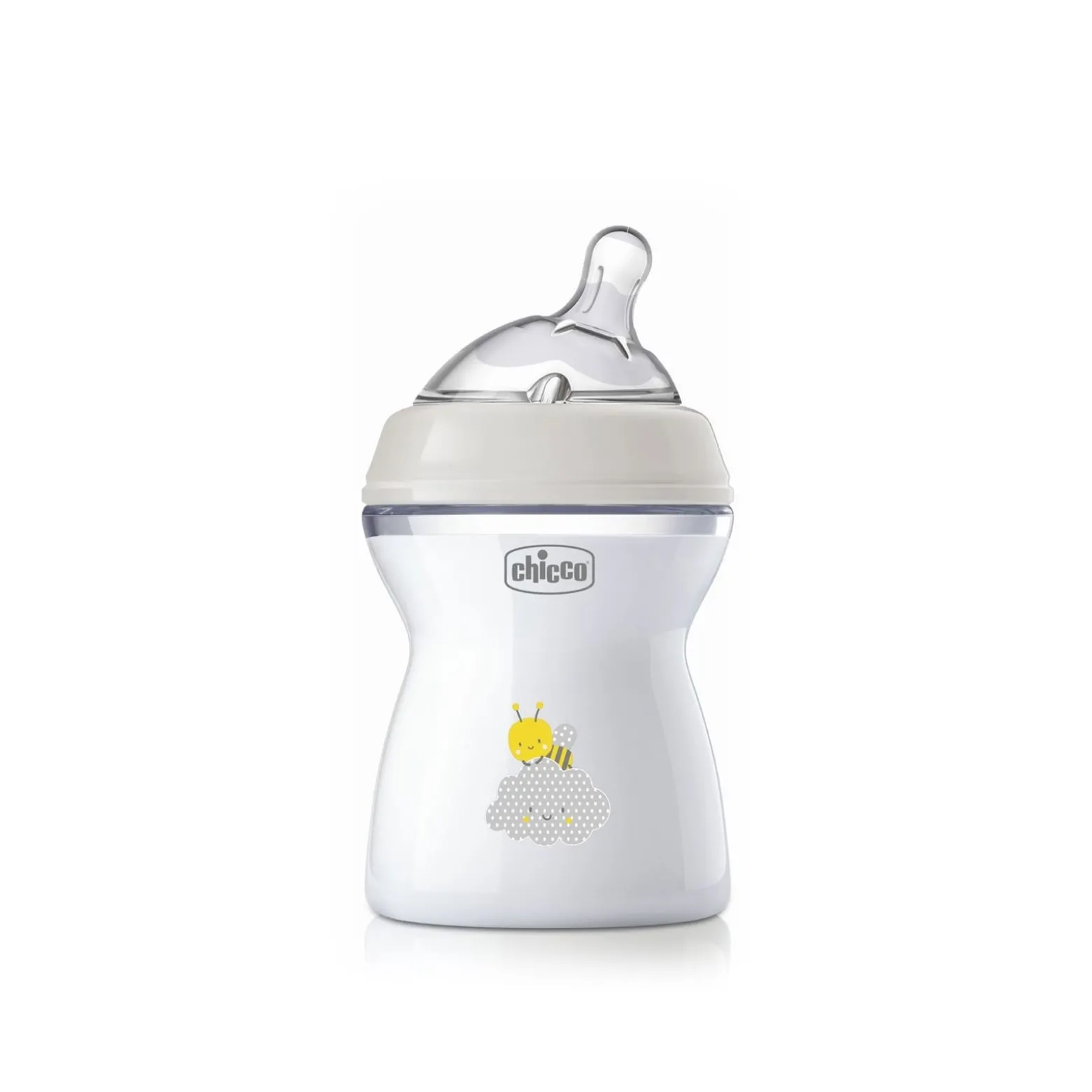 Chicco Natural Feeling Medium Flow BPA-Free Plastic Bottle 2m+ Beige 250ml (9floz)