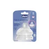 Chicco Natural Feeling Silicone Nipple Fast Flow 6m+ x2