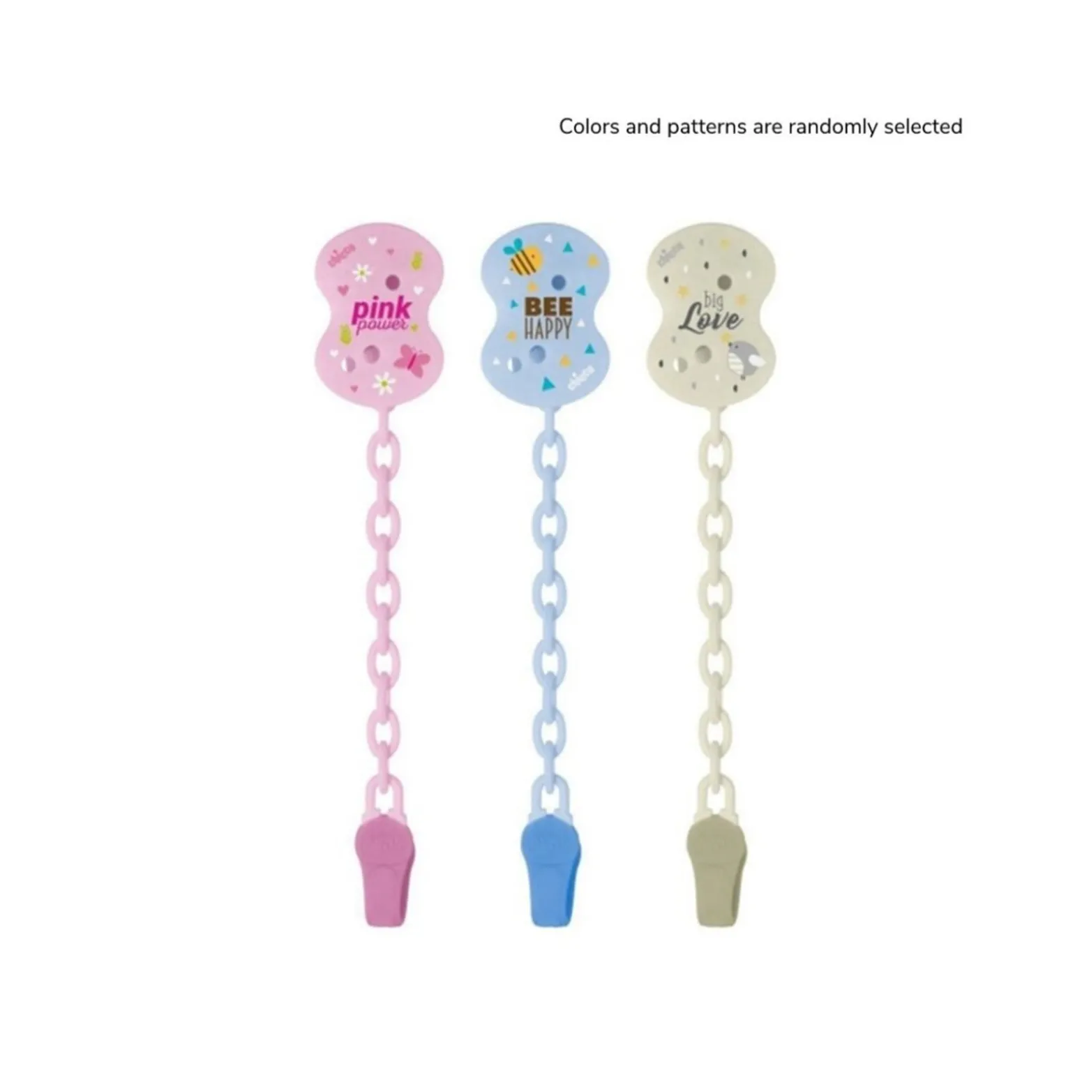 Chicco Pacifier Easy Clip 0m+ Pink/Blue/Green x1