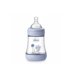 Chicco Perfect 5 Intui-Flow System Baby BPA-Free Plastic Bottle Slow Flow 0m+ Blue 150ml (5floz)