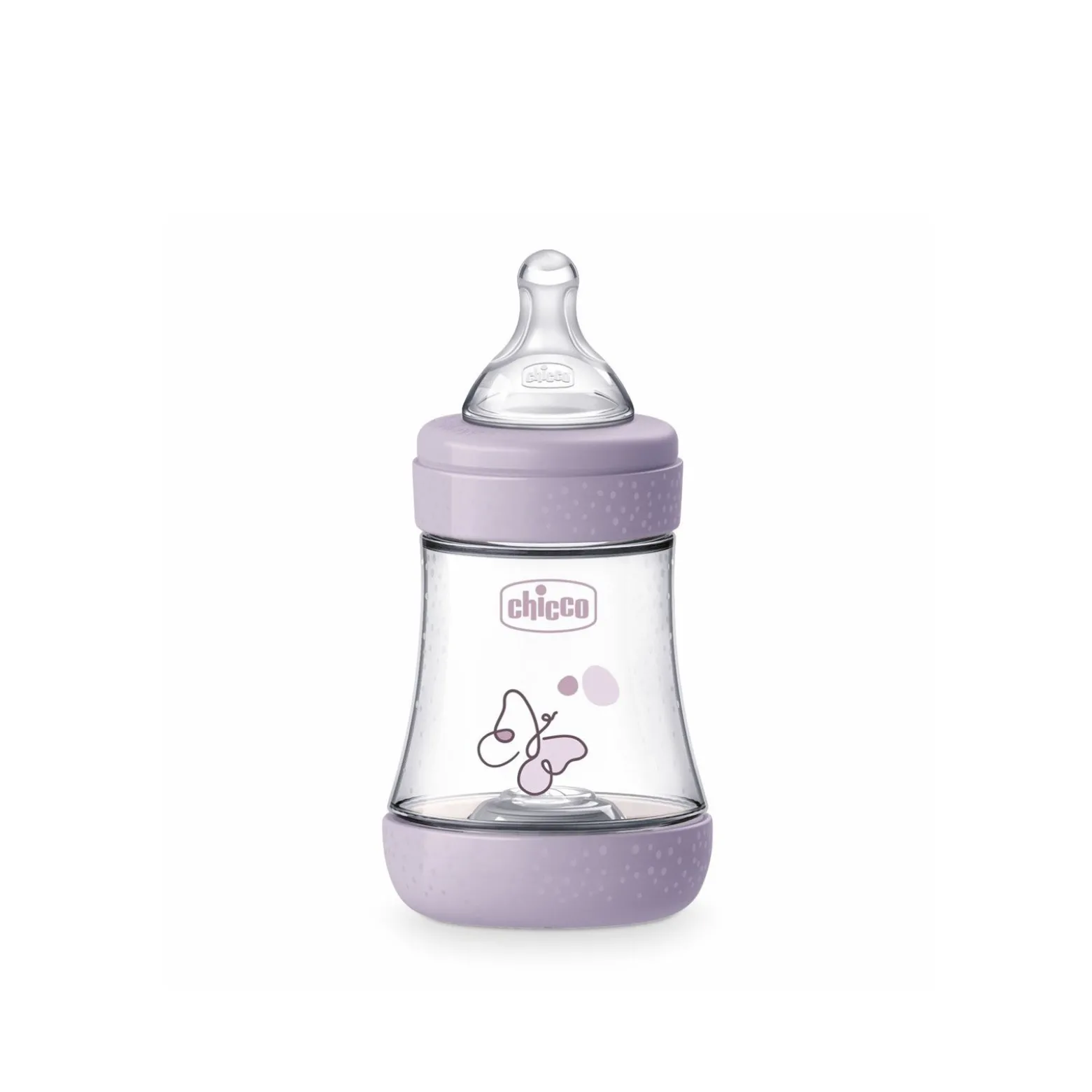 Chicco Perfect 5 Intui-Flow System Baby Plastic Bottle Slow Flow 0m+ Violet 150ml (5floz)