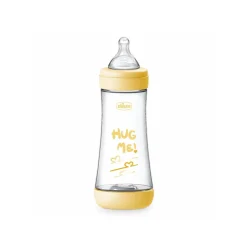 Chicco Perfect 5 Intui-Flow System Baby BPA-Free Plastic Bottle Fast Flow 4m+ Yellow 300ml (10floz)