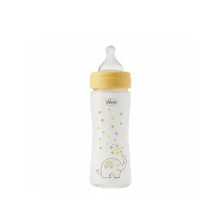 Chicco Perfect Easy Slow Flow Glass Bottle 0m+ Yellow 240ml (8.0floz)