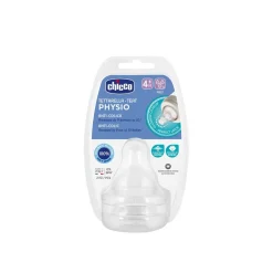 Chicco Physio Anti-Colic Silicone Nipple Fast Flow 4m+ x2
