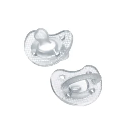 Chicco PhysioForma Crystal Silicone Pacifier 6-16m Transparent x2
