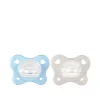 Chicco PhysioForma Dual Soft Pacifier 2-6m Blue/Grey x2