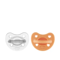 Chicco PhysioForma Luxe Silicone Pacifier 6-16m Transparent/Orange x2