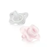 Chicco PhysioForma Mini Soft Silicone Pacifier 0-2m White/Pink x2
