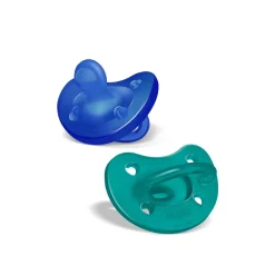 Chicco PhysioForma Soft Silicone Pacifier 16-36m Green/Blue x2