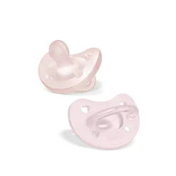 Chicco PhysioForma Soft Silicone Pacifier 2-6m Pink x2