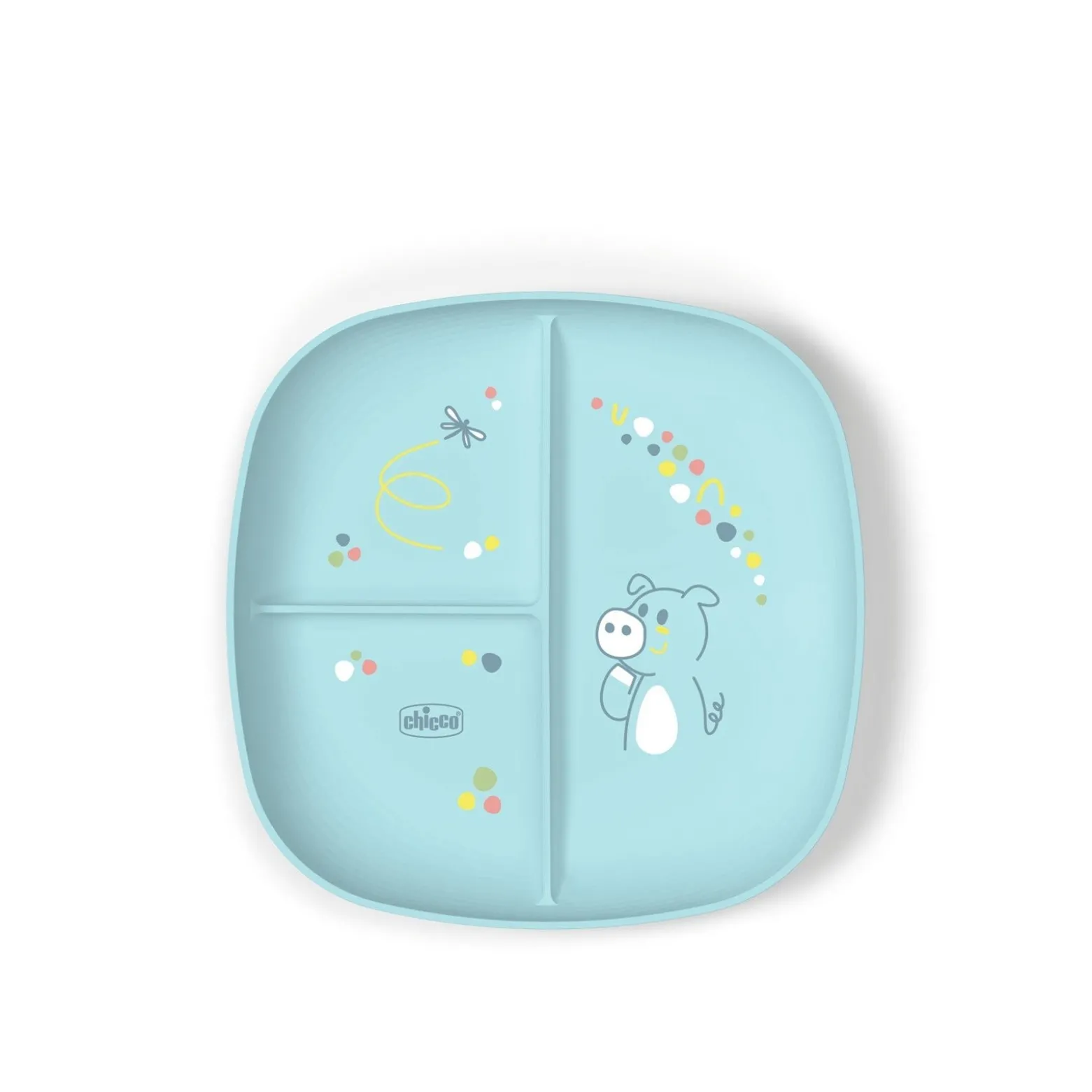 Chicco Portioned Plate 12m+ Blue
