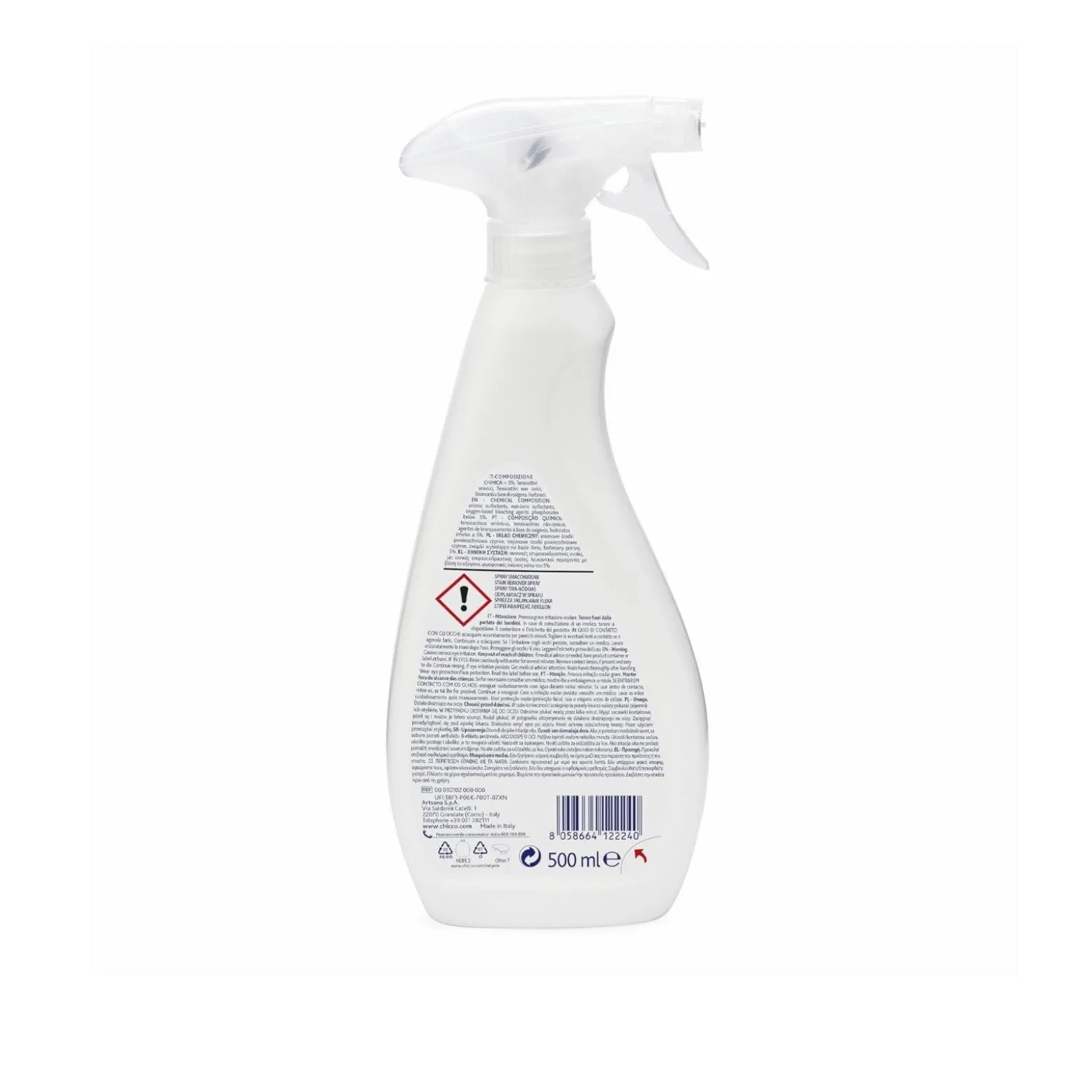 Chicco Sensitive Fragrance-Free Stain Remover 0m+ 500ml (16.9floz)