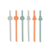 Chicco Take Eat Easy Reusable Silicone Straws 12m+ x6