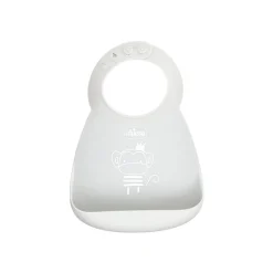 Chicco Take Eat Easy Silicone Roll Bib 6m+ Grey