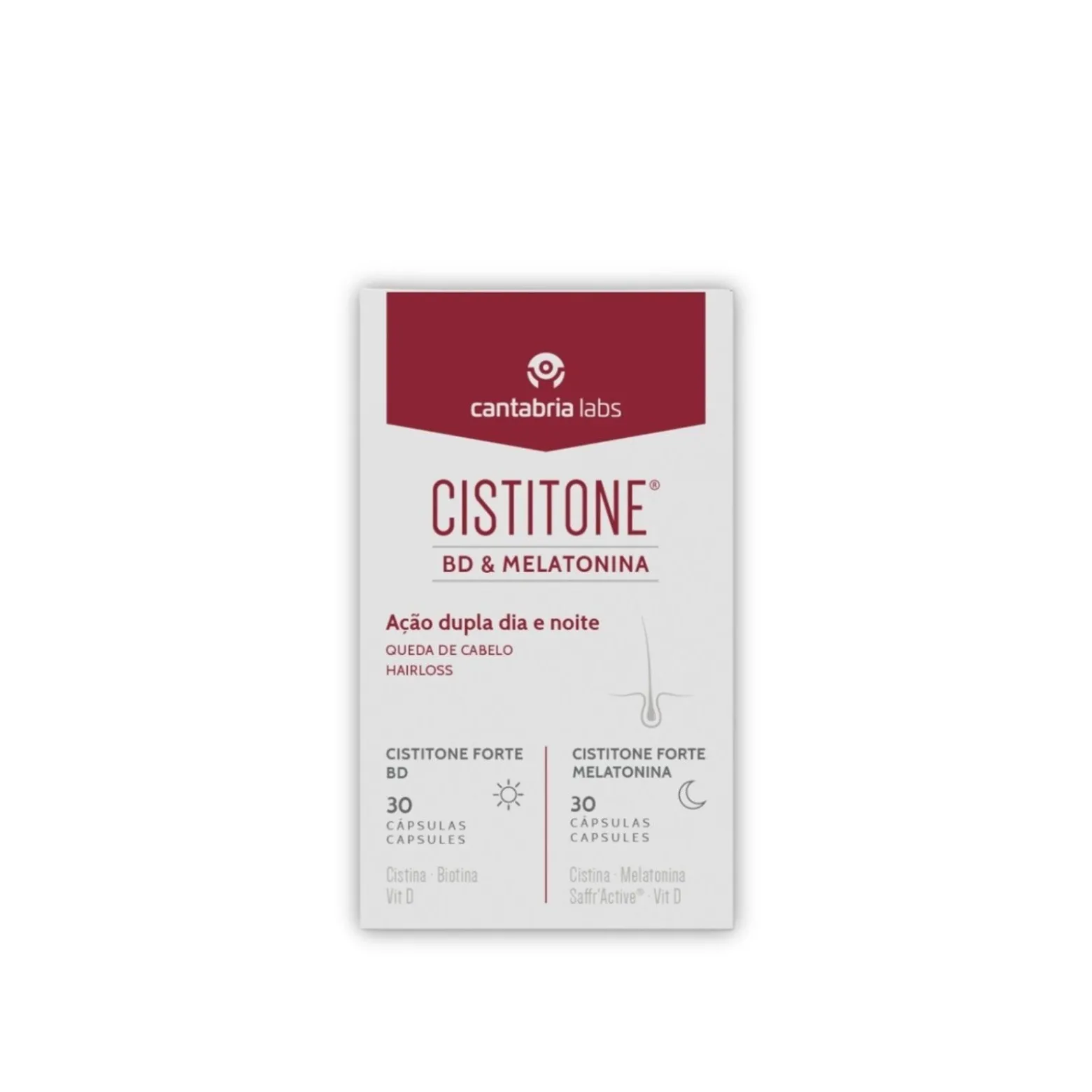 Cistitone BD & Melatonin Double Action Day and Night Hairloss Capsules 2x30