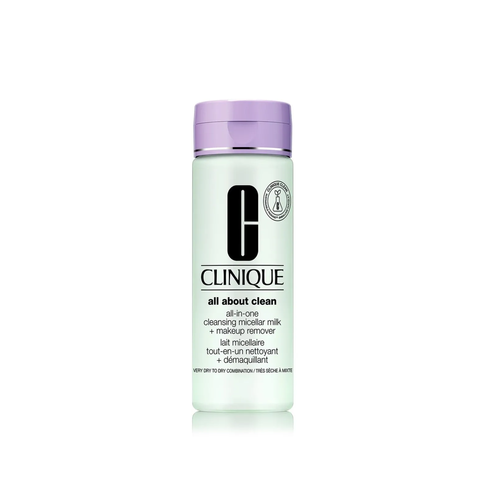 Clinique All About Clean All-in-One Cleansing Micellar Milk + Makeup Remover Very Dry to Combination Skin 200ml (6.7floz)