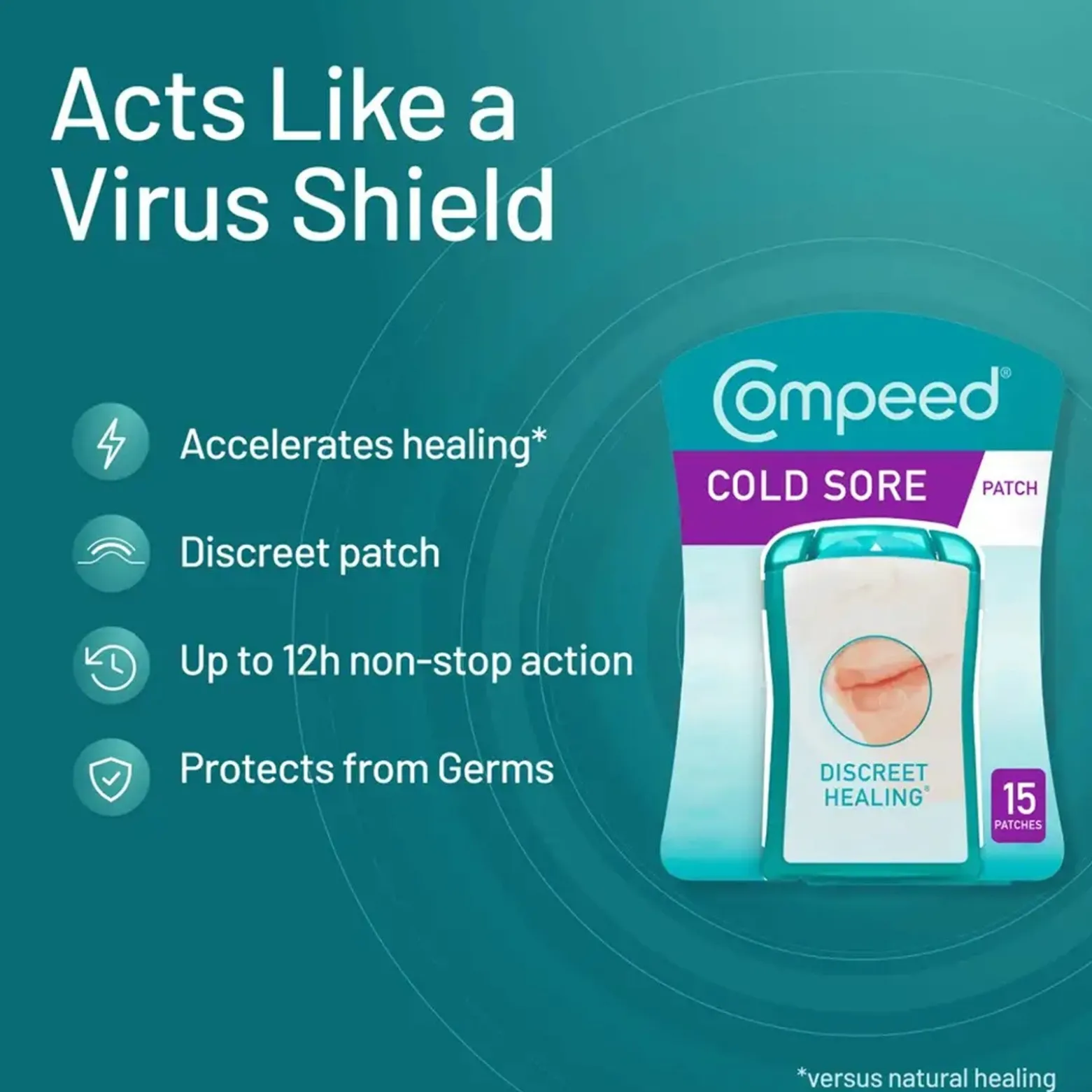 Compeed Invisible Cold Sore Discreet Healing Patch x15