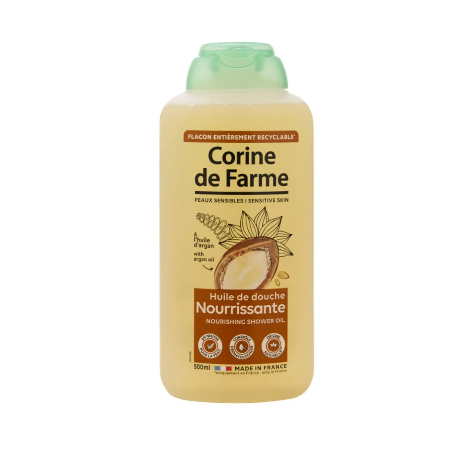 Corine de Farme Nourishing Shower Oil with Argan Oil (16.9floz)