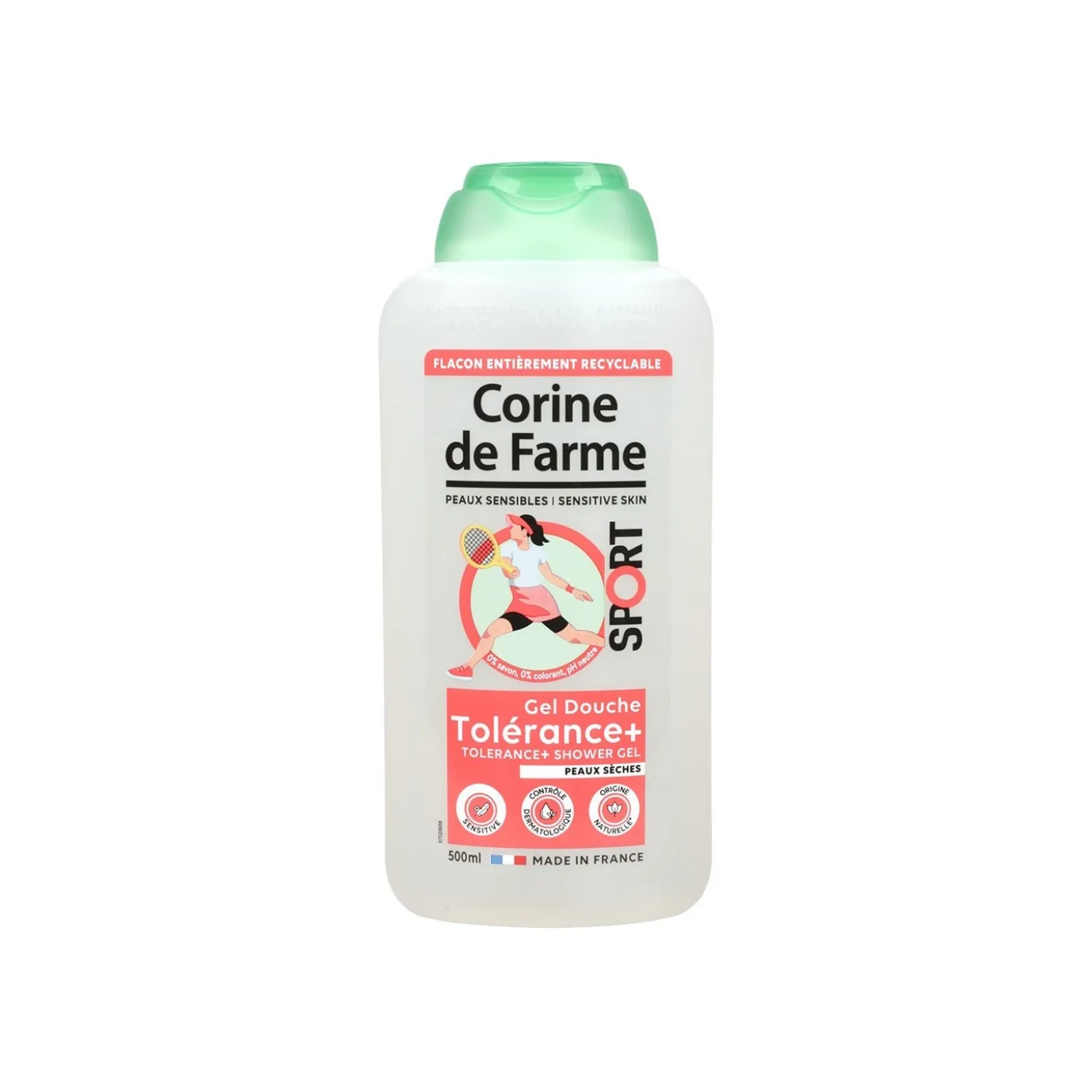 Corine de Farme Sport Tolerance + Shower Gel 500ml (16.9floz)