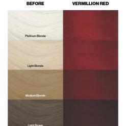 Crazy Color Semi-Permanent Hair Color Cream 40 Vermillion Red 100ml (3.38floz)