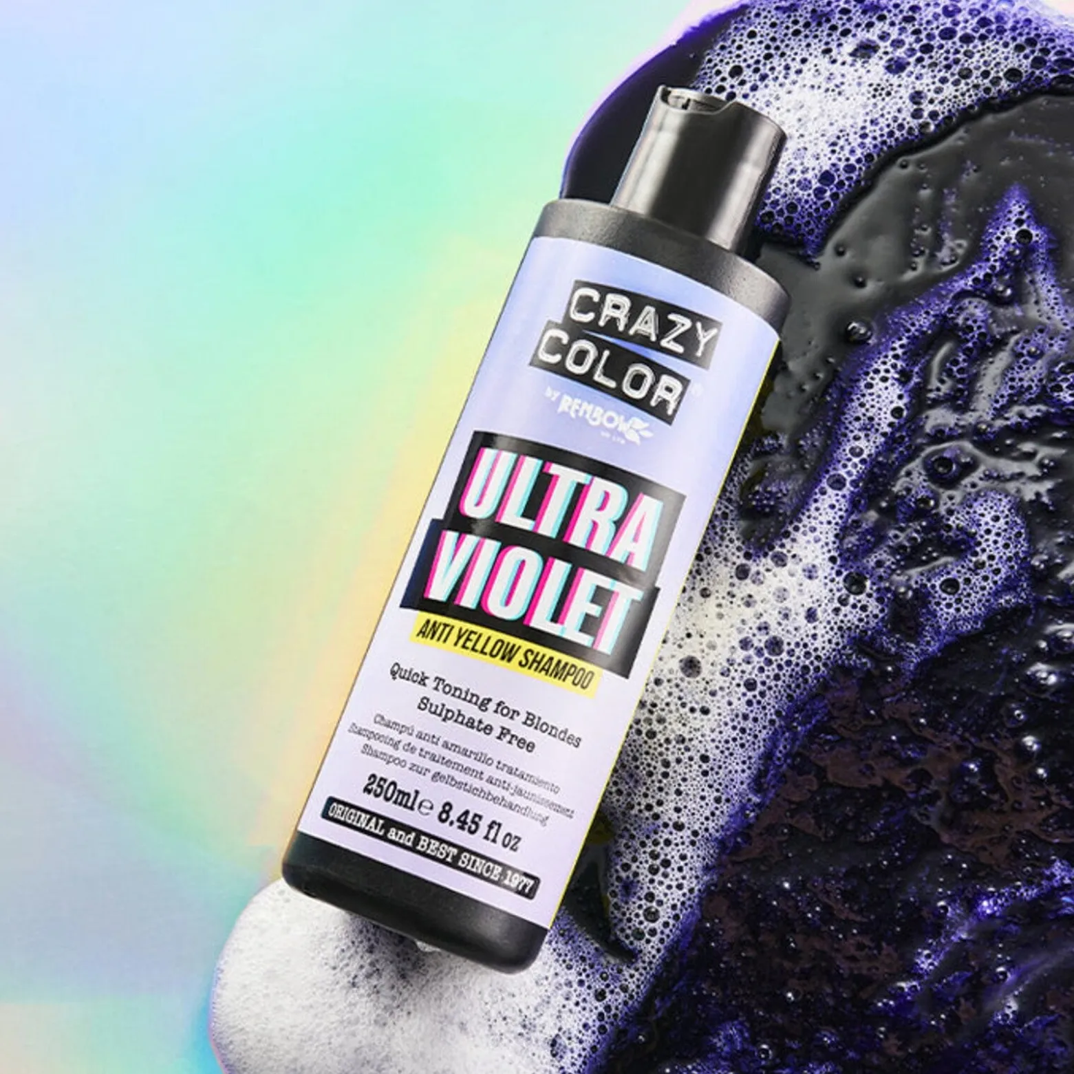 Crazy Color Ultra Violet Anti Yellow Shampoo 250ml (8.45floz)