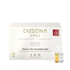 Crescina HFSC Transdermic Treatment 500 Woman Ampoules 3.5ml Hair Loss & Growth x10+10 (10+10x0.12floz)