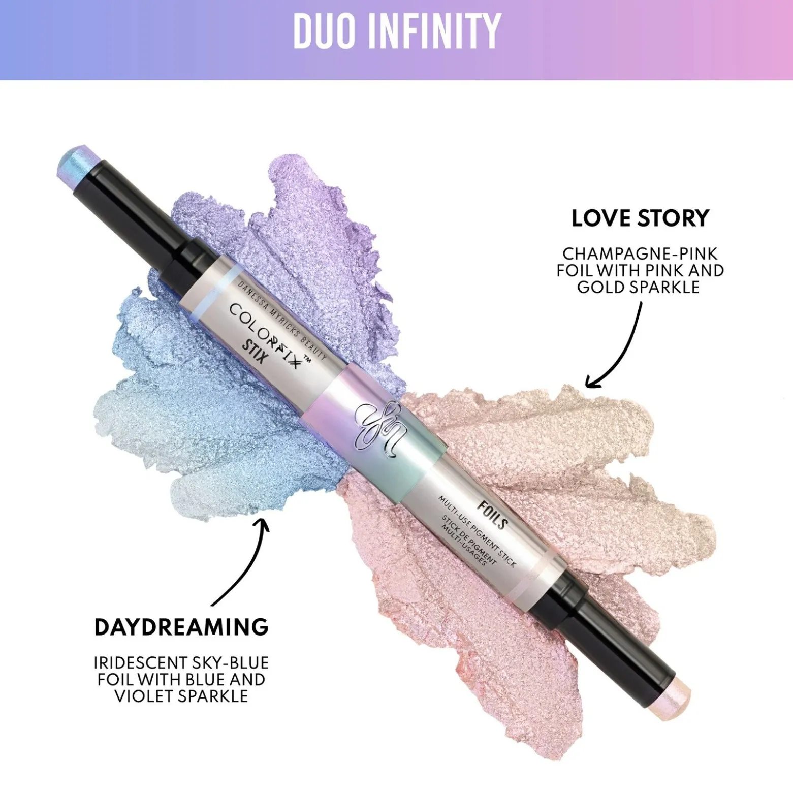 Danessa Myricks Beauty Colorfix Stix Multi-Use Pigment Stick Duo Infinity Love Story/Daydreaming
