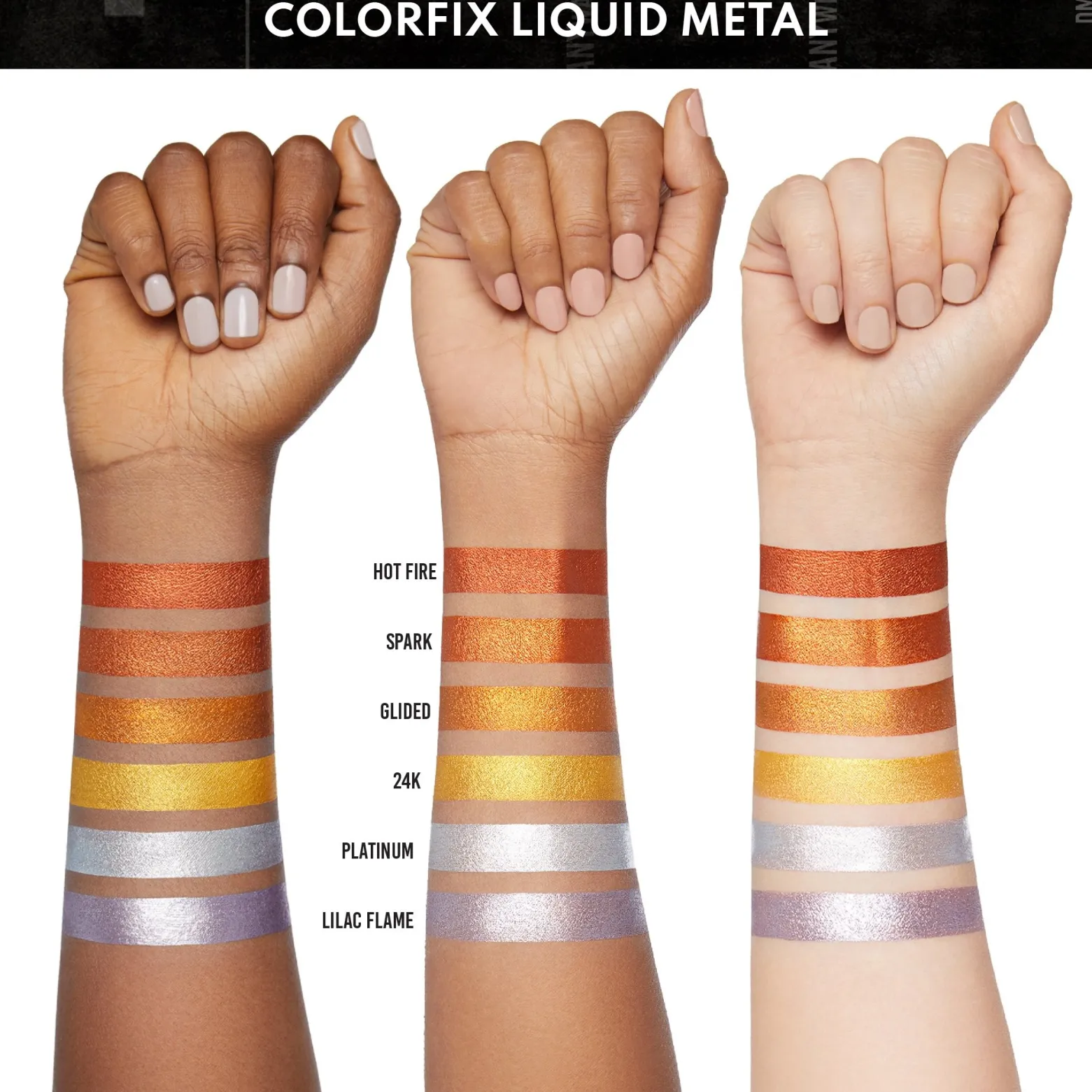Danessa Myricks Beauty Colorfix Liquid Metals Waterproof Metallic Liquid Pigment Platinum 10ml (0.34floz)