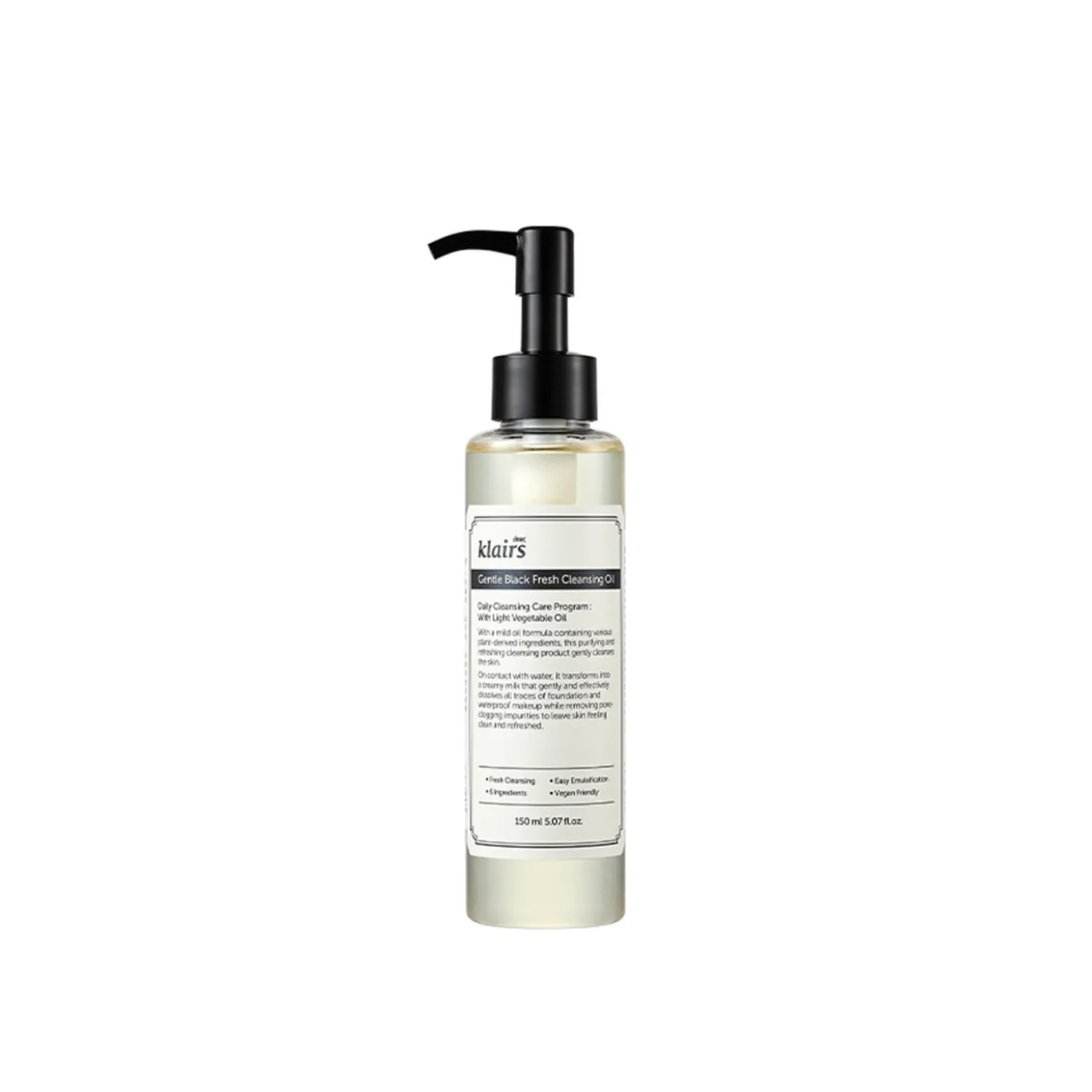 Dear, Klairs Gentle Black Fresh Cleansing Oil 150ml (5.07floz)