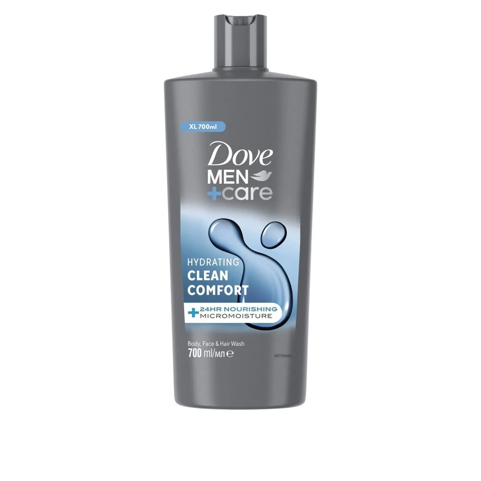 Dove Men+Care Clean Comfort Body, Face & Hair Wash 700ml (23.6floz)