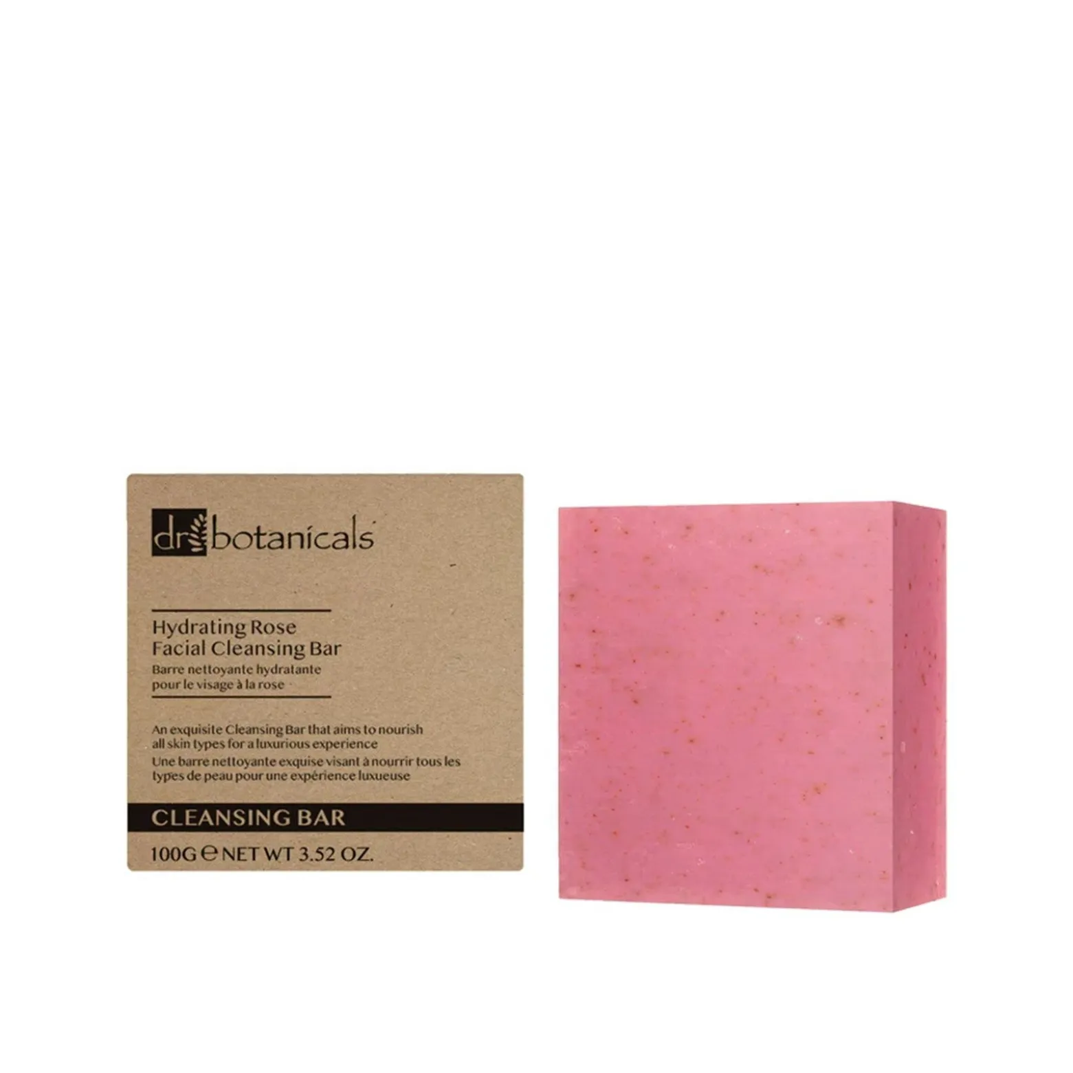 Dr. Botanicals Hydrating Rose Facial Cleansing Bar 100g (3.52oz)