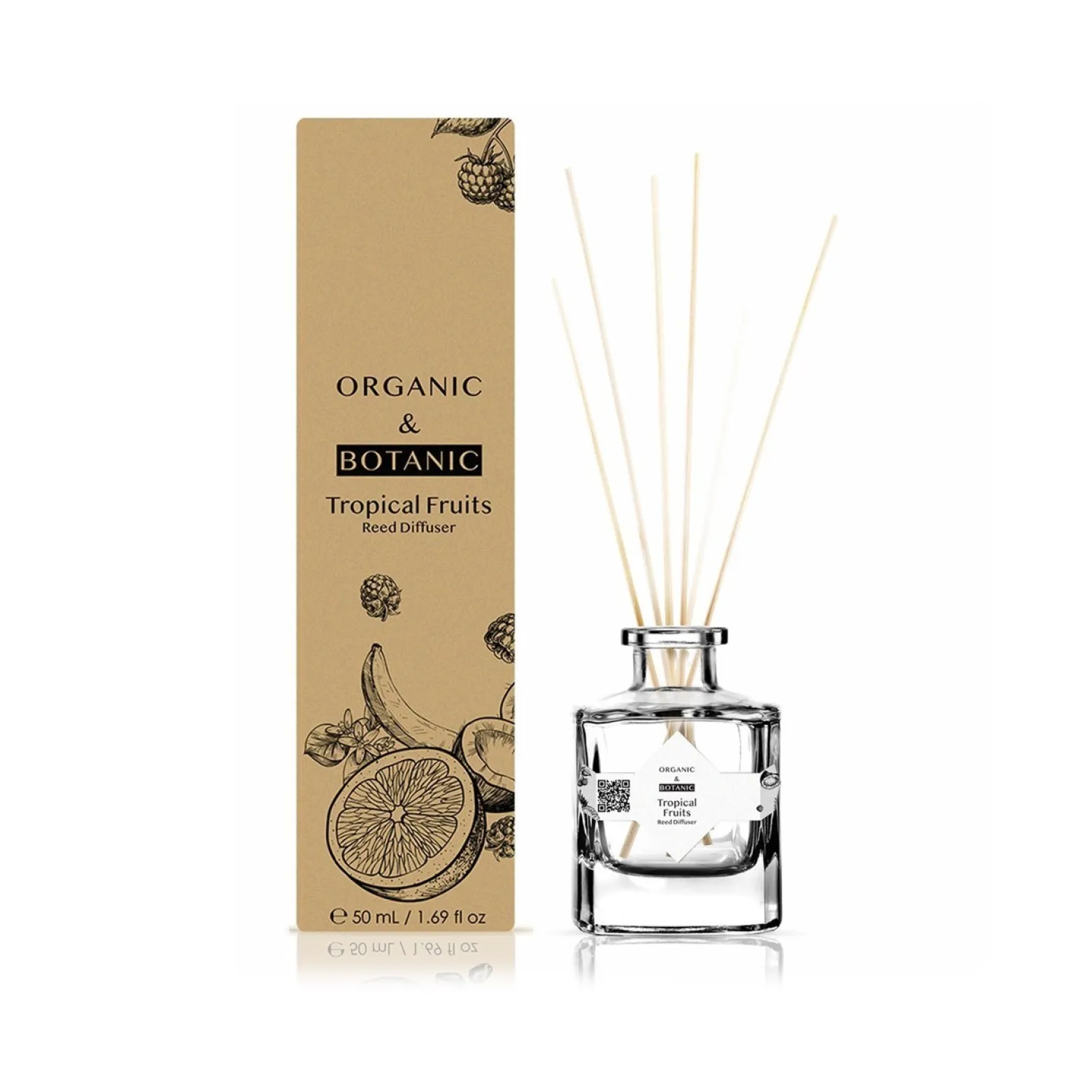 Dr. Botanicals Organic&Botanic Tropical Fruits Reed Diffuser 50ml (1.69floz)