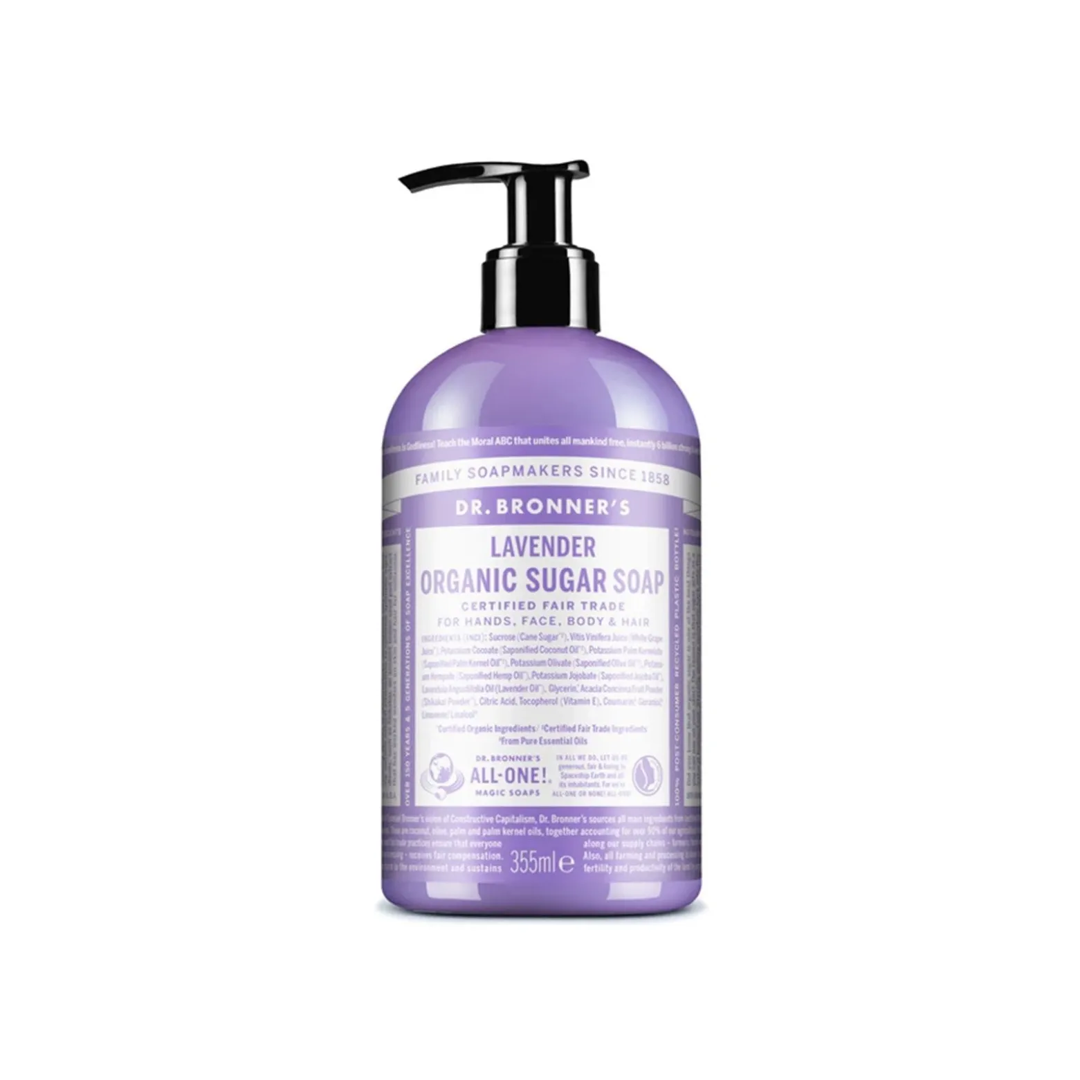 Dr. Bronner's Organic Sugar Soap Lavender 355ml (12floz)