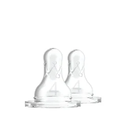 Dr. Brown's Fast Flow Narrow Baby Bottle Silicone Nipple 9m+ x2