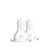 Dr. Brown's Medium-Fast Flow Narrow Baby Bottle Silicone Nipple 6m+ x2