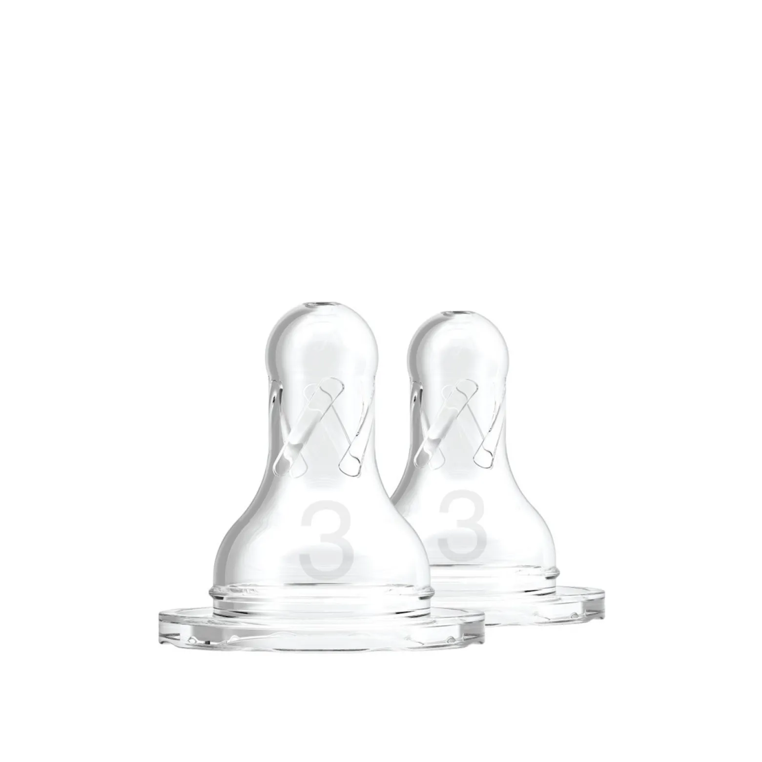 Dr. Brown's Medium-Fast Flow Narrow Baby Bottle Silicone Nipple 6m+ x2