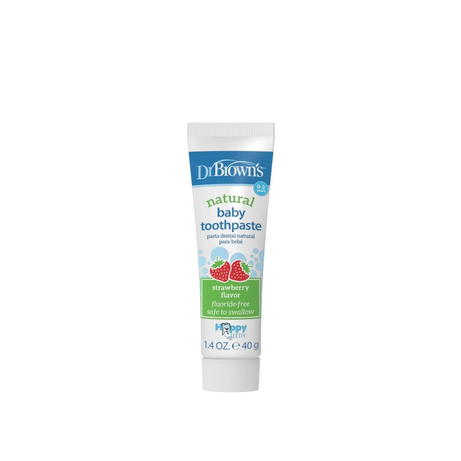 Dr. Brown’s Natural Baby Toothpaste Strawberry Flavor 0-3 Years 40g (1.4oz)