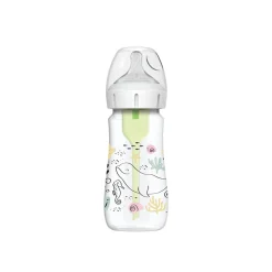 Dr. Brown’s Options+ Anti-Colic Wide-Neck BPA-Free Plastic Bottle 0m+ Ocean 270ml (9.1floz)