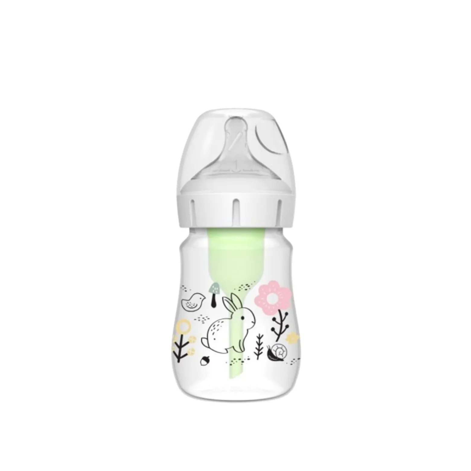 Dr. Brown’s Options+ Anti-Colic Wide-Neck BPA-Free Plastic Baby Bottle 0m+ Forest 150ml