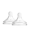 Dr. Brown's Options+ Fast Flow Wide-Neck Baby Bottle Silicone Nipple 9m+ x2