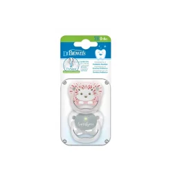 Dr. Brown's PreVent Animal Faces Pacifier 0-6m Hedgehog x2