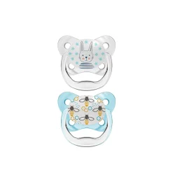 Dr. Brown's PreVent Contoured Pacifier 0-6m Blue x2