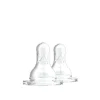 Dr. Brown's Slow Flow Narrow Baby Bottle Silicone Nipple 0m+ x2