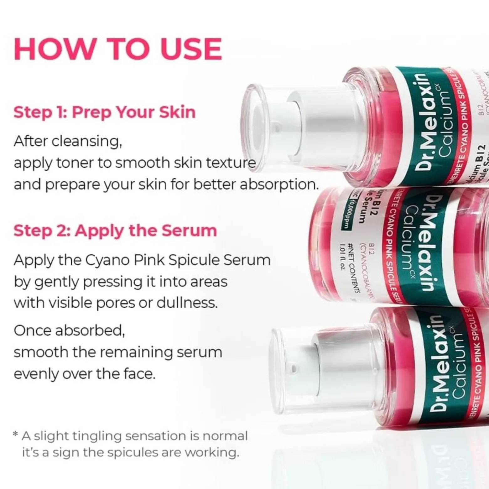 Dr.Melaxin Calcium Cemenrete Cyano Pink Spicule Serum 30ml (1.01floz)