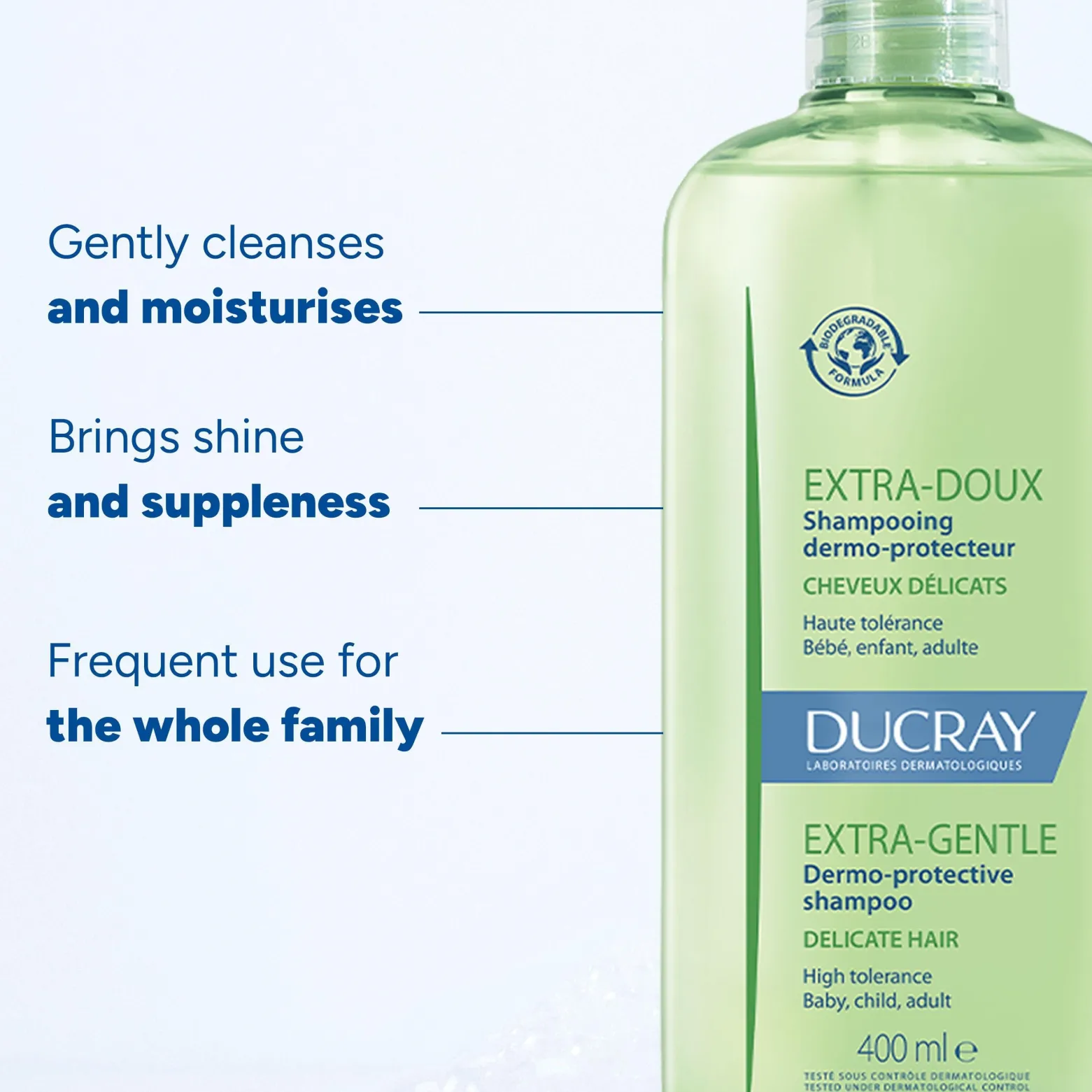 Ducray Extra-Doux Dermo-Protective Shampoo 400ml (13.53floz)