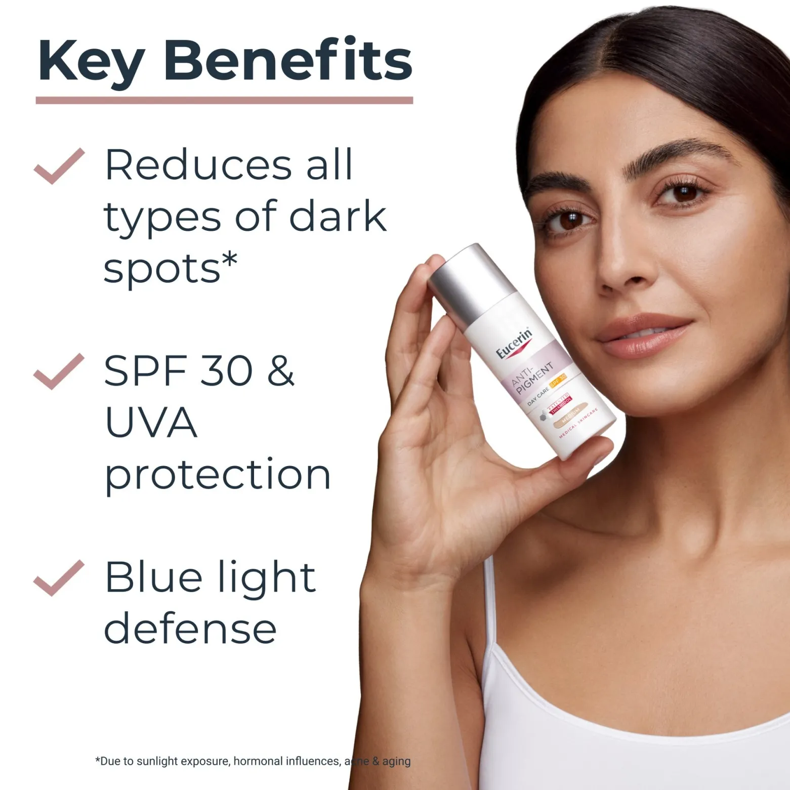 Eucerin Anti-Pigment Tinted Day Cream SPF30 Medium Dark Spots 50ml (1.69floz)