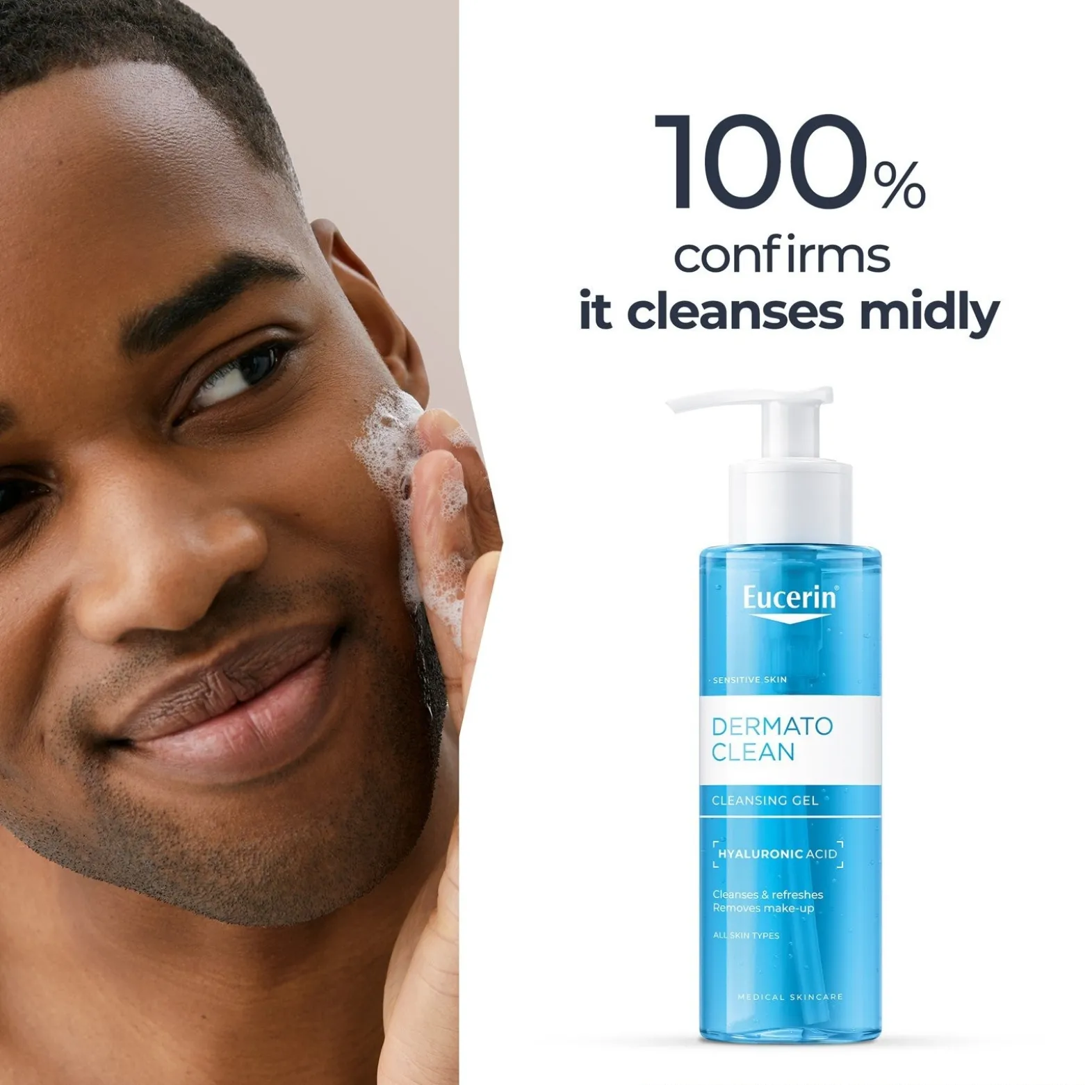 Eucerin DermatoCLEAN Cleansing Gel Hyaluronic Acid 200ml (6.76floz)